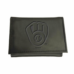 Milwaukee Brewers Tri-Fold Wallet Black