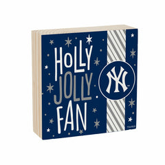 New York Yankees Block, Holiday, 6x6