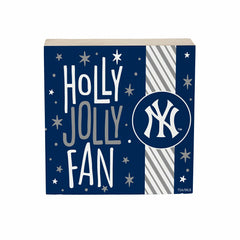 New York Yankees Block, Holiday, 6x6
