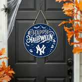 New York Yankees Halloween Round Door Décor with Hanging Rope, 18x18