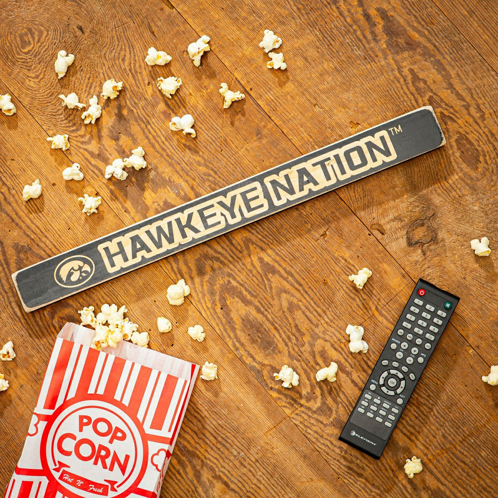 University of Iowa Engraved Wood Sign, 1.5" x 18"