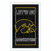 University of Iowa College Rectangle Neolite LED Decor