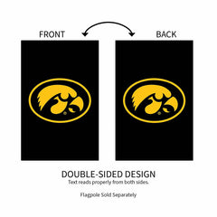 University of Iowa Applique House Flag