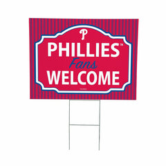 Philadelphia Phillies Coroplast Yard Sign, "Fans Welcome"