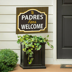 San Diego Padres Coroplast Yard Sign, "Fans Welcome"