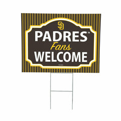 San Diego Padres Coroplast Yard Sign, "Fans Welcome"