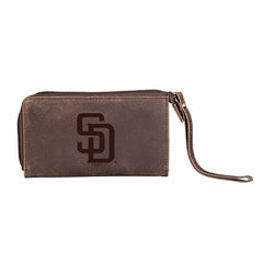 San Diego Padres Wristlet Wallet Brown