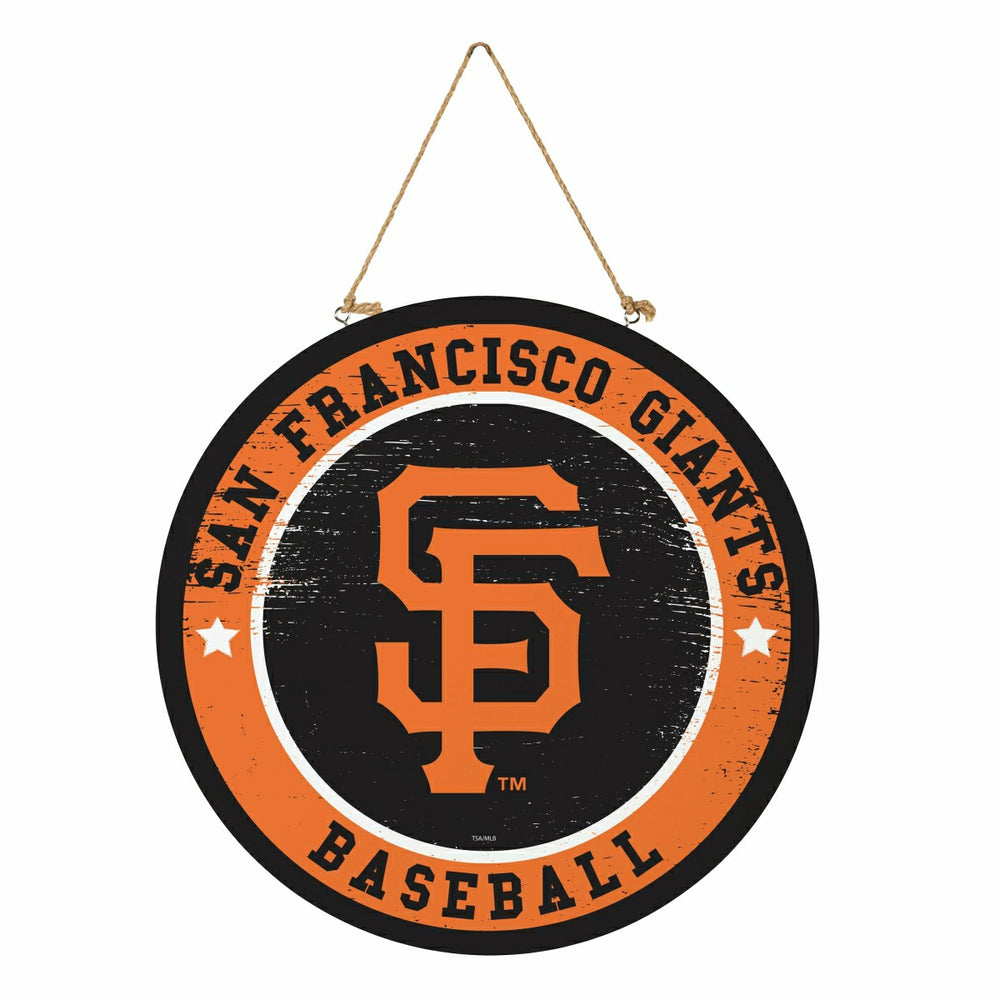 San Francisco Giants Round Door Décor with Hanging Rope, 18x18
