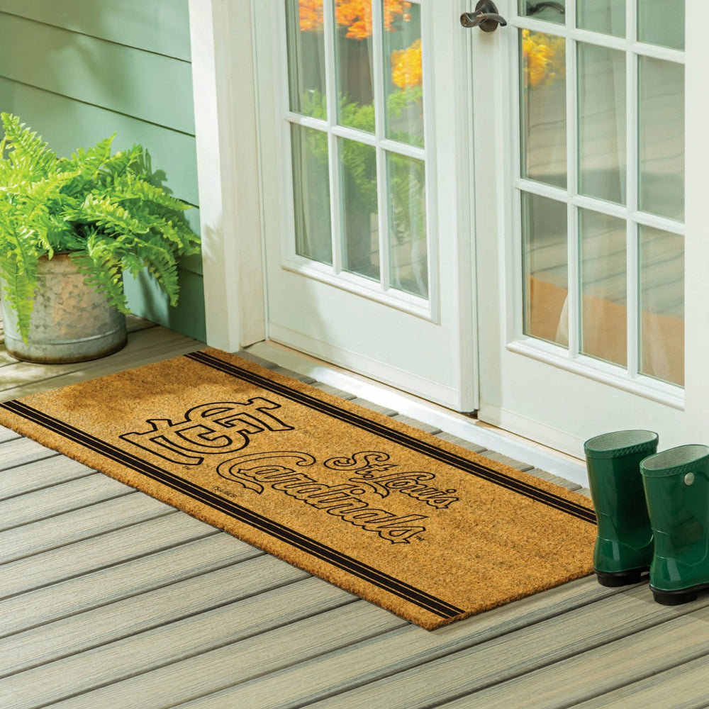 St Louis Cardinals Extra Large One Color Coir Mat, 60"x24"
