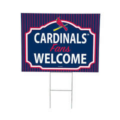 St Louis Cardinals Coroplast Yard Sign, "Fans Welcome"