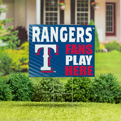 Texas Rangers Coroplast Yard Sign "Fans Play Here"