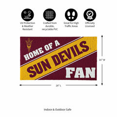 Arizona State University, PVC Mat COLOR, Home of a Fan