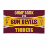 28" x 16" PVC Trapper Mat, Come Back with Tickets, Arizona State Unive