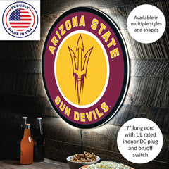 LED Wall Decor, Round, Arizona State University