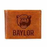 Baylor University, Embossed 100% Genuine Tumbled Leather Passcase Bi-F