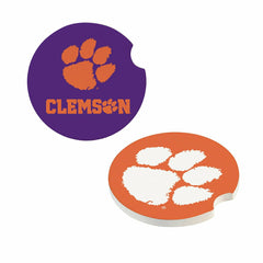 Clemson University Car Coaster Set, 2pc