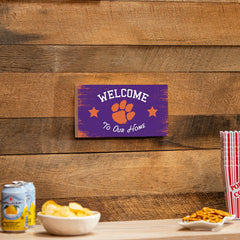 Clemson University Wood Wall Sign, 6x11