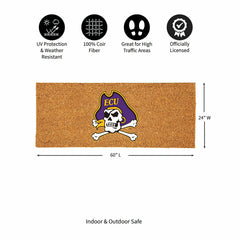 East Carolina University Extra Large Full Color Coir Mat, 60"x24"