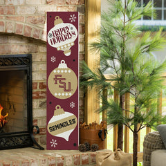 47" Double Sided Leaner, Florida State University, Christmas