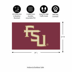 Full Color PVC Mat, 16" x 28", Florida State University