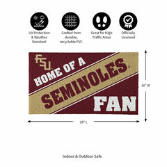 Florida State University, PVC Mat COLOR, Home of a Fan