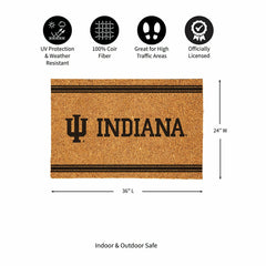 Indiana University Large One Color Coir Mat, 36"x24"
