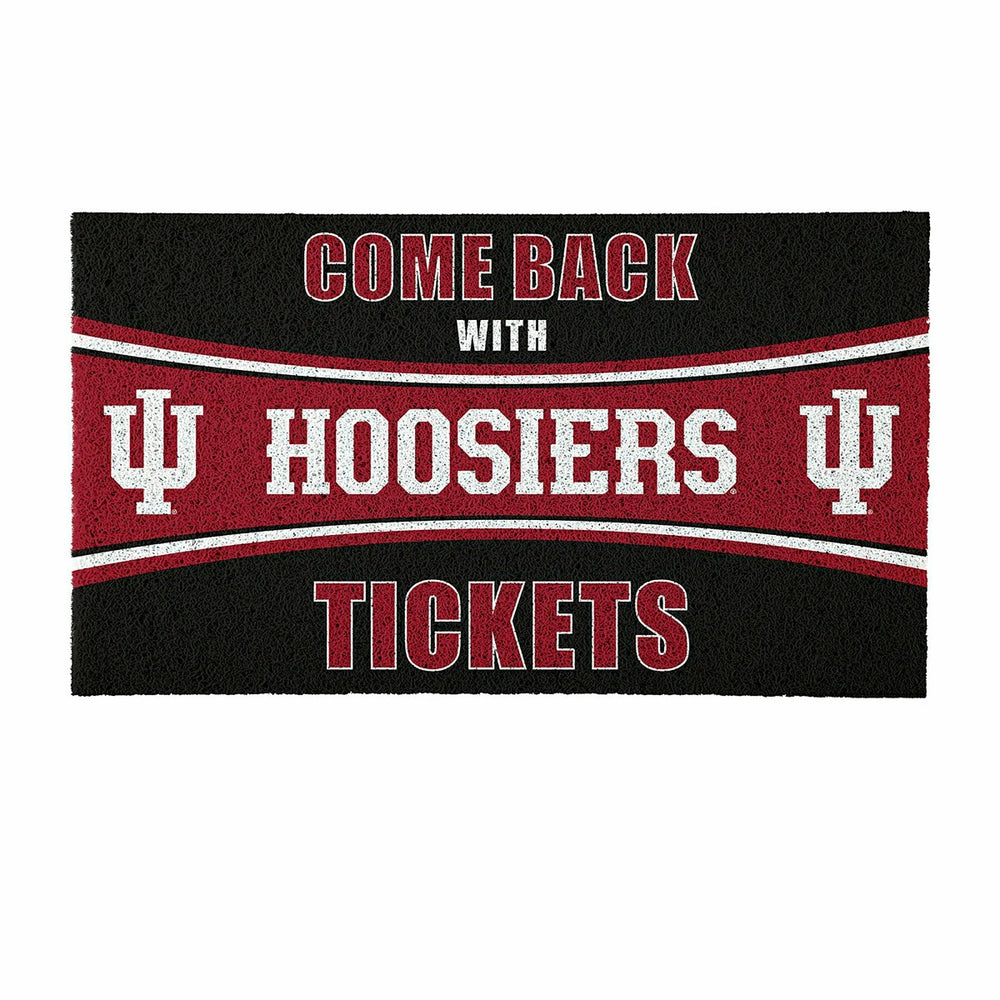 28" x 16" PVC Trapper Mat, Come Back with Tickets, Indiana University