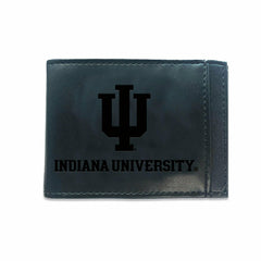 Front Pocket Wallet w/ RFID Blocking, Indiana University, Black