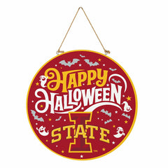 Iowa State University Halloween Round Door Décor with Hanging Rope, 18