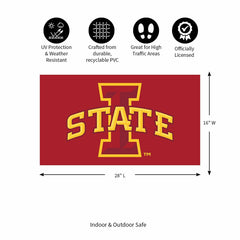 Full Color PVC Mat, 16" x 28", Iowa State University