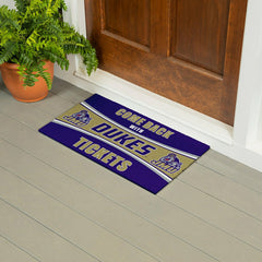 28" x 16" PVC Trapper Mat, Come Back with Tickets, James Madison Unive