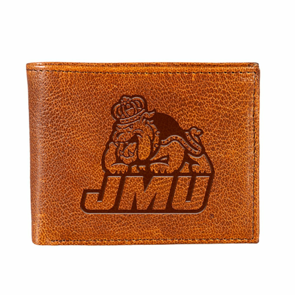 James Madison University, Embossed 100% Genuine Tumbled Leather Passca