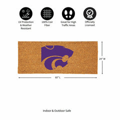 Kansas State University Extra Large Full Color Coir Mat, 60"x24"