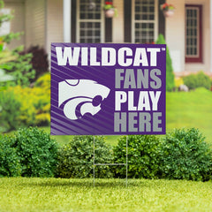 Kansas State University Coroplast Yard Sign "Fans Play Here"