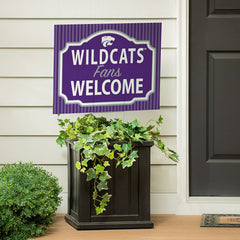 Kansas State University Coroplast Yard Sign, "Fans Welcome"