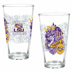 Louisiana State University 16oz Glass pint, Set of 2
