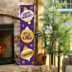 47" Double Sided Leaner, Louisiana State University, Christmas