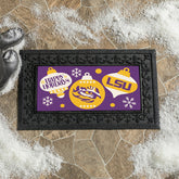 Louisiana State University Holiday Flocked Coir Sassafras Switch Mat,