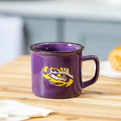 Louisiana State University Ceramic Camp Cup with Enamel Finish, 14oz