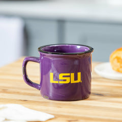 Louisiana State University Ceramic Camp Cup with Enamel Finish, 14oz