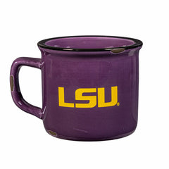 Louisiana State University Ceramic Camp Cup with Enamel Finish, 14oz
