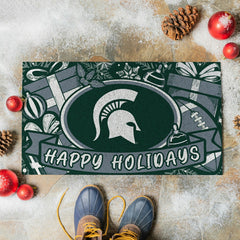 Michigan State University Holiday PVC Mat, 28"x16"