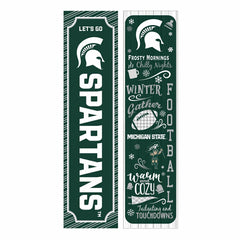 46" Double Sided Leaner, Michigan State University, Winter Seasonal