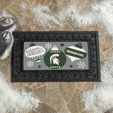 Michigan State University Holiday Flocked Coir Sassafras Switch Mat, 2