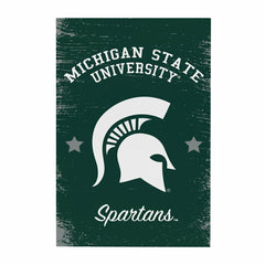 Michigan State University Wood Wall Sign, 16x24