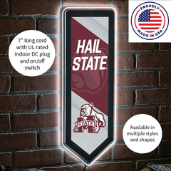 LED Wall Decor, Pennant, Mississippi State University