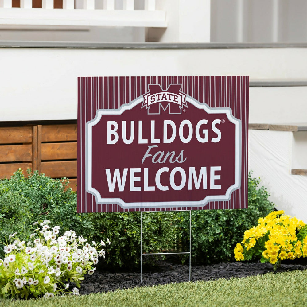 Mississippi State University Coroplast Yard Sign, "Fans Welcome"