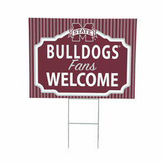 Mississippi State University Coroplast Yard Sign, "Fans Welcome"