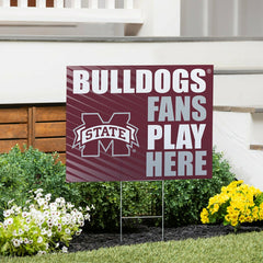 Mississippi State University Coroplast Yard Sign "Fans Play Here"