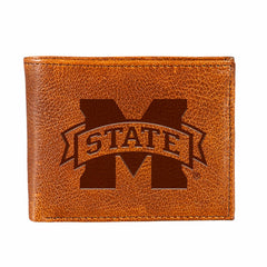 Mississippi State University, Embossed 100% Genuine Tumbled Leather Pa